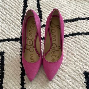 Like New Sam Edelman Women's Pink Suede Pumps